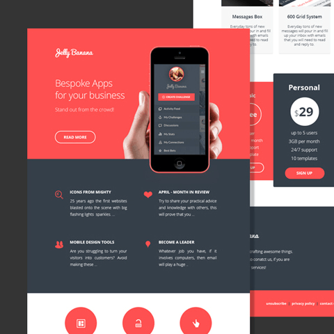 PSD eNesletter template - bespoke apps