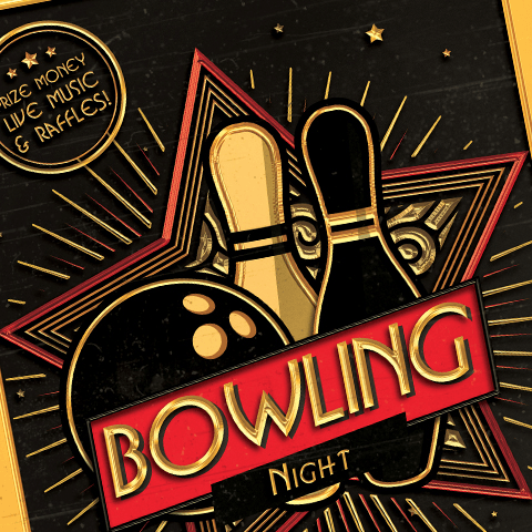 PSD Flyer template - bowling