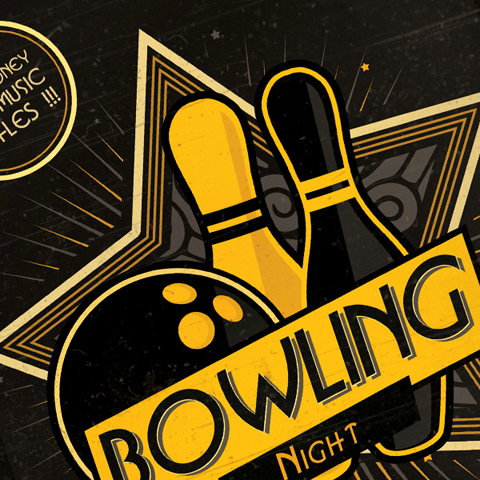 PSD Flyer template - bowling